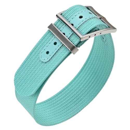 LMINGZE Nylon Uhrenarmband 20mm 22mm Canvas Uhrenarmband Männer Frauen Universal Sport Armband Uhrenarmband(Light Blue_22mm) von LMINGZE