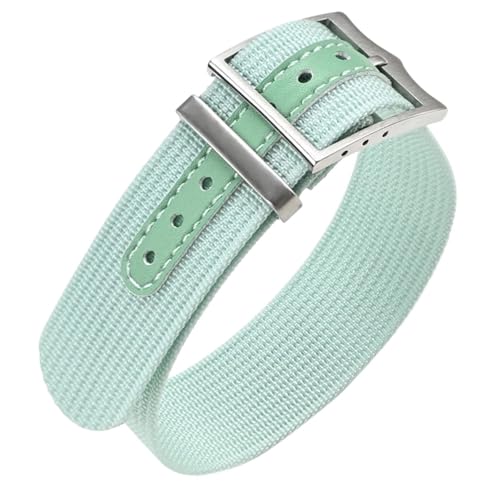 LMINGZE Nylon Uhrenarmband 20mm 22mm Canvas Uhrenarmband Männer Frauen Universal Sport Armband Uhrenarmband(Light Green_20mm) von LMINGZE