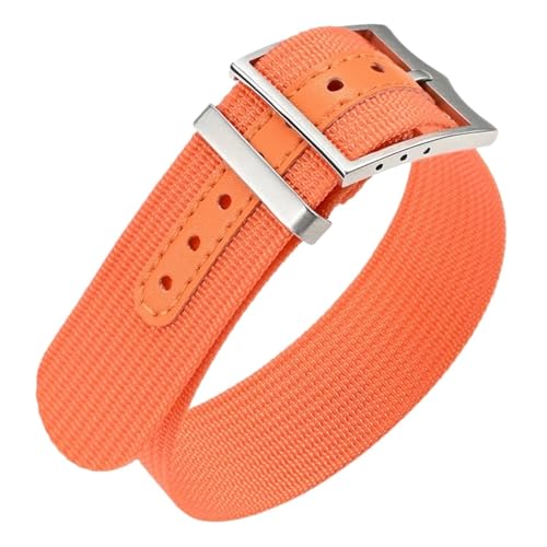 LMINGZE Nylon Uhrenarmband 20mm 22mm Canvas Uhrenarmband Männer Frauen Universal Sport Armband Uhrenarmband(Orange_22mm) von LMINGZE