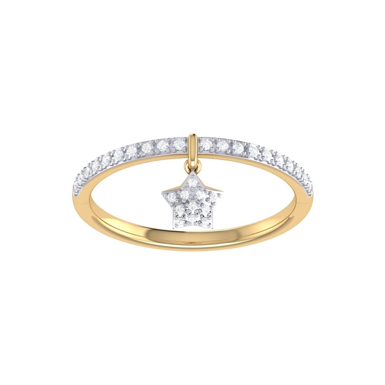 starkissed Diamant Charm Ring in 14K Gelbgold von LMJJewelry