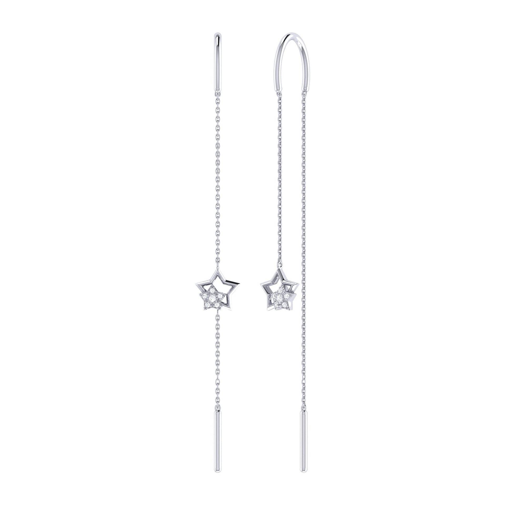 starkissed Duo Tack-In Diamant Ohrringe in 14K Weißgold von LMJJewelry