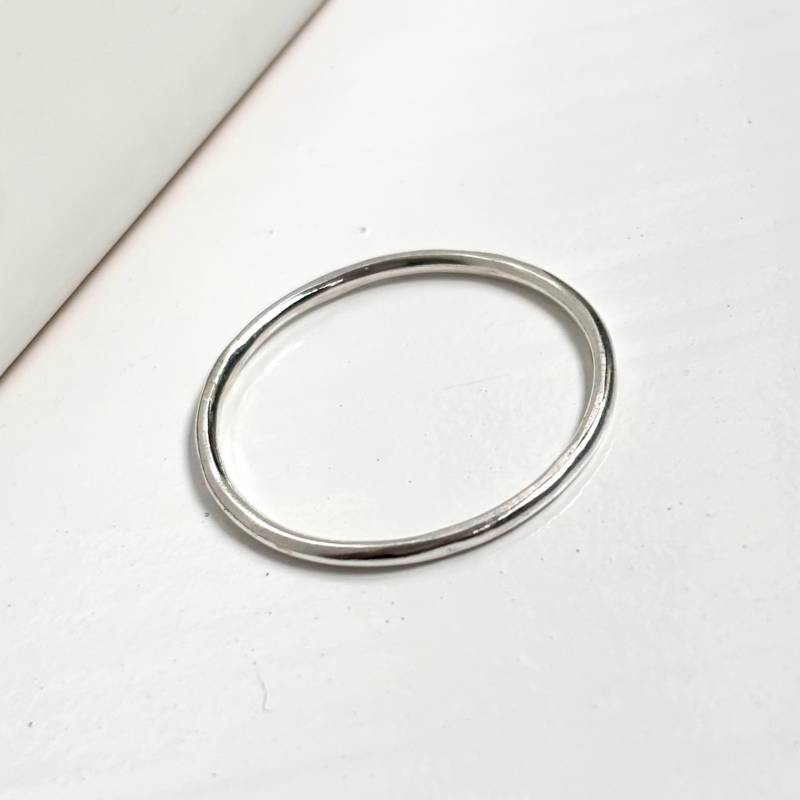 1.2 Mm Silber Stapelring Zierlicher Schlichter Bandring, Gold Erhältlich von LMJewellery