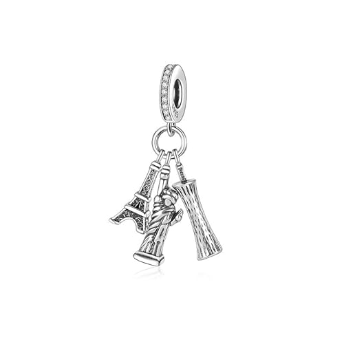 LMLMECREA Resien Charms Anhänger - 925 Sterling Silber Eiffelturm Charm für Europäische Armbänder & Ketten | Schmuckgeschenk für Damen von LMLMECREA