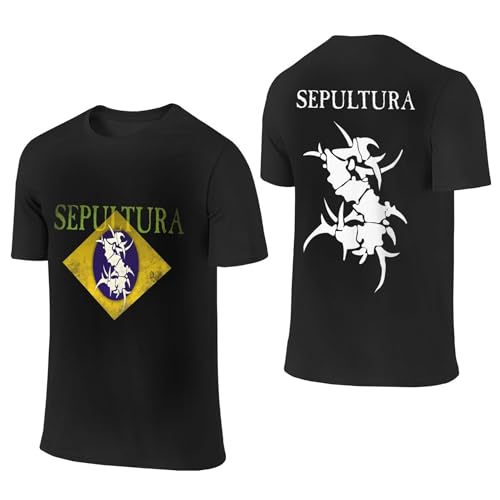 LMLXYZ Sepultura Logo Roots Tshirt Metal Band Herren Baumwolle T-Shirt Sommer Kurzarm Neuheit Lässig T Shirt Für Männer Rundhals Fans Merch Tops LMLXYZ Sepultura Logo Roots Tshirt Metal Band Herren Baumwolle T-Shirt Sommer Kurzarm Neuheit Lässig T Shirt Für Männer Rundhals Fans Merch Tops von LMLXYZ