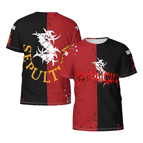 LMLXYZ Sepultura Logo Roots Tshirt Metal Band Herren T-Shirt Sommer Kurzarm Neuheit Lässig T Shirt Für Männer Rundhals Fans Merch Tops LMLXYZ Sepultura Logo Roots Tshirt Metal Band Herren T-Shirt Sommer Kurzarm Neuheit Lässig T Shirt Für Männer Rundhals Fans Merch Tops von LMLXYZ