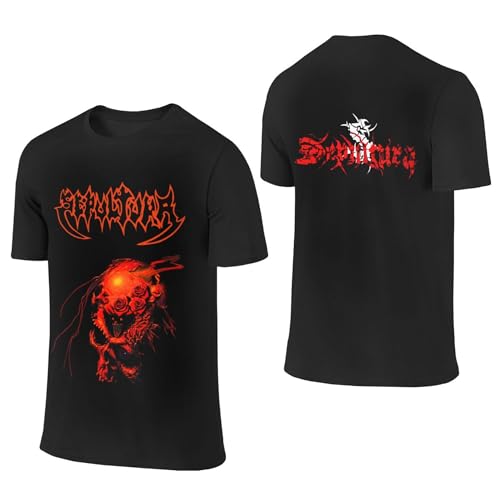 Sepultura Logo Roots Tshirt Metal Band Herren Baumwolle T-Shirt Sommer Kurzarm Neuheit Lässig T Shirt Für Männer Rundhals Fans Merch Tops von LMLXYZ