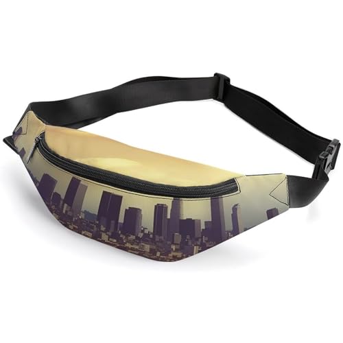 Bauchtasche für Damen und Herren, Gürteltasche, Batikfärbung, Hüfttasche mit verstellbarem Riemen, Beautiful City, 36*15cm, Art déco von LMNGH
