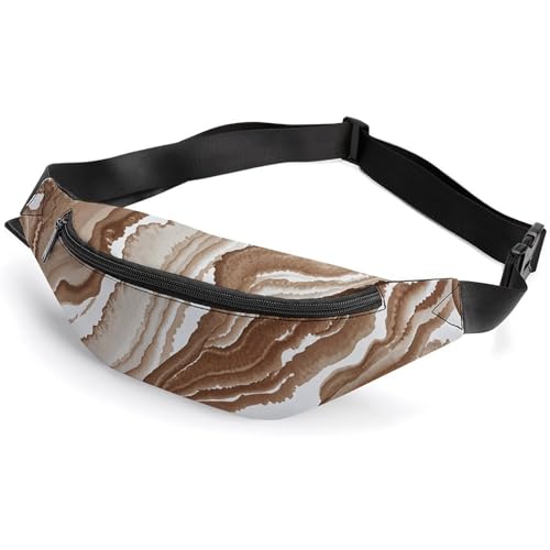 Bauchtasche für Damen und Herren, Gürteltasche, Bauchtasche mit verstellbarem Gurt, Salbeigrün, Marmorstrukturiertes Aquarell, 36*15cm, Art déco von LMNGH