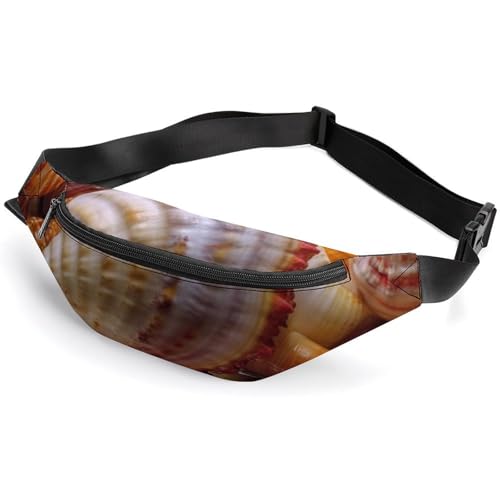 Bauchtasche für Damen und Herren, Gürteltasche, Hüfttasche mit verstellbarem Riemen, Muschel, 36*15cm, Art déco von LMNGH