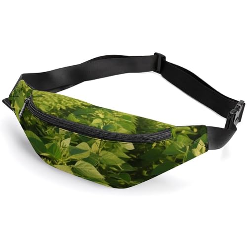 Bauchtasche für Damen und Herren, Gürteltasche, Kaninchenmuster, Cartoon-Hüfttasche mit verstellbarem Riemen, Sojabohnenfeld, 36*15cm, Art déco Bauchtasche für Damen und Herren, Gürteltasche, Kaninchenmuster, Cartoon-Hüfttasche mit verstellbarem Riemen, Sojabohnenfeld, 36*15cm, Art déco von LMNGH