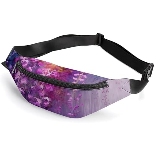 Bauchtasche für Damen und Herren, Gürteltasche, niedlicher Baby-Igel, Hüfttasche mit verstellbarem Riemen, Abstrakte violette Weinblume, 36*15cm, Art déco Bauchtasche für Damen und Herren, Gürteltasche, niedlicher Baby-Igel, Hüfttasche mit verstellbarem Riemen, Abstrakte violette Weinblume, 36*15cm, Art déco von LMNGH