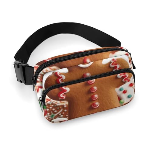 Bauchtaschen für Damen und Herren, Gürteltasche, Taubenmotiv, Sonnenkunst, wasserdichte Hüfttasche, Handytasche, Lebkuchenmann Candy, 20x13cm, Art déco von LMNGH