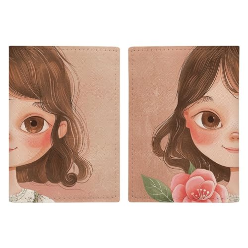 Big Eyes Reisepasshülle aus Leder, handgefertigt, mit Karten- und Ticketschlitz, einfacher Zugriff, Reisepasshülle, Reisepasshülle für Damen und Herren, Stil, 20,3 x 13,8 cm, Stil:, 20.3x13.8cm von LMNGH
