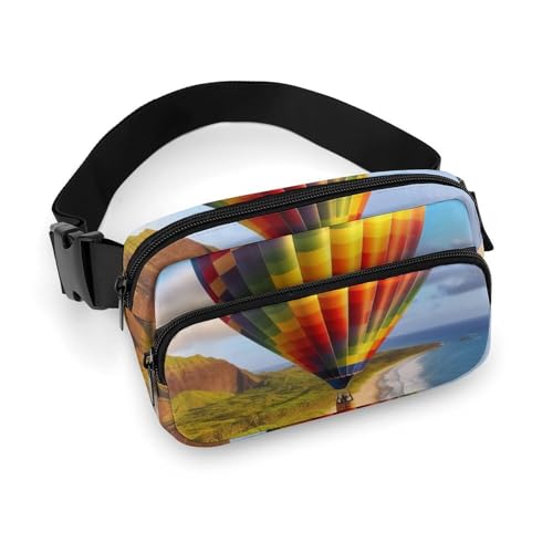 Gürteltasche für Damen und Herren, Hawaii-Heißluftballon-Hüfttasche, wasserdichte Hüfttasche, Handy-Tasche, Hawaii Heißluftballon, 20x13cm, Art déco von LMNGH
