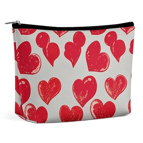 Make-up-Tasche, Reise-Kosmetiktasche, tragbar, herzförmiger Baum, Kulturbeutel, große Kapazität, Reißverschluss, Make-up-Organizer, wasserdicht, Kulturbeutel für Damen und Herren, Juliette Heart, von LMNGH