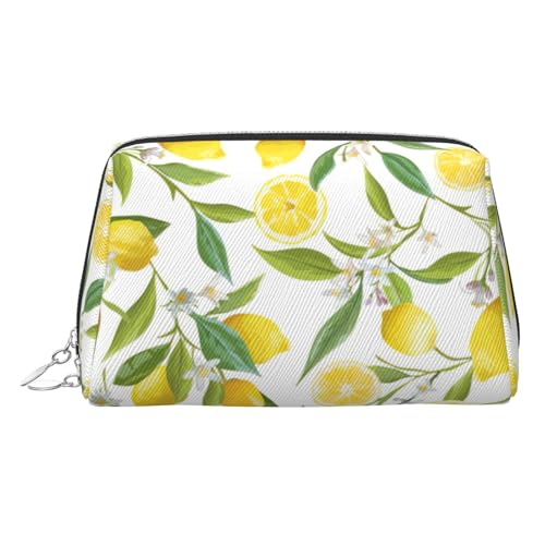 Fresh Tropical Lemons Reise-Kulturbeutel, kompakter Make-up-Organizer für Damen von LMNUDS