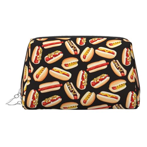 LMNUDS Fun Food Hot Dogs Reise-Kulturbeutel, kompakter Make-up-Organizer für Damen, silber, Einheitsgröße von LMNUDS