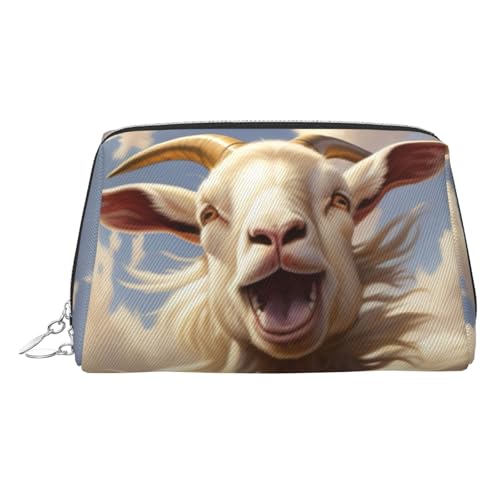 LMNUDS Goat Frolic Reise-Kulturbeutel, kompakter Make-up-Organizer für Damen, silber, Einheitsgröße von LMNUDS