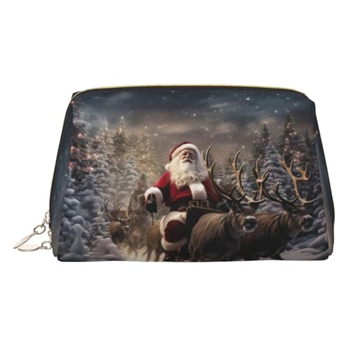 LMNUDS Kulturbeutel mit Aufschrift "Merry Christmas", kompakter Make-up-Organizer für Damen von LMNUDS