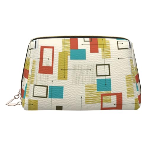 LMNUDS Mid Century Moderner Kulturbeutel für Reisen, kompakter Make-up-Organizer für Damen, Gold, Einheitsgröße von LMNUDS