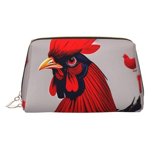 LMNUDS Red Chicken Reise-Kosmetiktasche, kompakter Make-up-Organizer für Damen, Gold, Einheitsgröße von LMNUDS