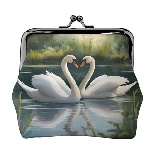 Schöne weiße Schwäne auf dem See, kleine Reise-Set, Geldbörse, kompakte Tasche für Camping-Abenteuer und Angelausflüge, Schwarz, Einheitsgröße, Art Deco Schöne weiße Schwäne auf dem See, kleine Reise-Set, Geldbörse, kompakte Tasche für Camping-Abenteuer und Angelausflüge, Schwarz, Einheitsgröße, Art Deco von LMNUDS