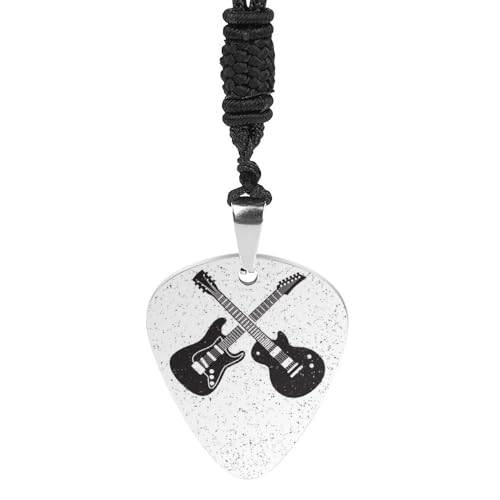 Personalisiertes Gitarrenplektrum, Halskette mit Anhänger, individuelles Edelstahl-Gitarrenplektrum, doppelseitiger Druck, tolles Gedenkgeschenk für Männer und Frauen Personalisiertes Gitarrenplektrum, Halskette mit Anhänger, individuelles Edelstahl-Gitarrenplektrum, doppelseitiger Druck, tolles Gedenkgeschenk für Männer und Frauen von LMPTOEI
