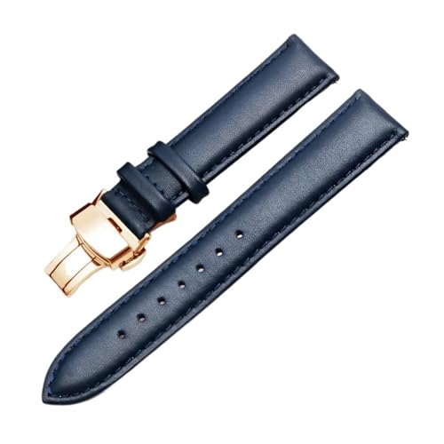 LMPVPDGADZ 16mm18mm19mm20mm21mm22mm23mm SoftStrap Fit for Citizen/Fit for Rossini Quick Release Herren Damen Universal-Uhrenarmband(8802Dark blueRose,19mm) von LMPVPDGADZ
