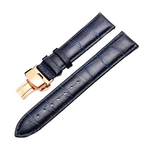 LMPVPDGADZ 16mm18mm19mm20mm21mm22mm23mm SoftStrap Fit for Citizen/Fit for Rossini Quick Release Herren Damen Universal-Uhrenarmband(Dark blue Rose,19mm) von LMPVPDGADZ