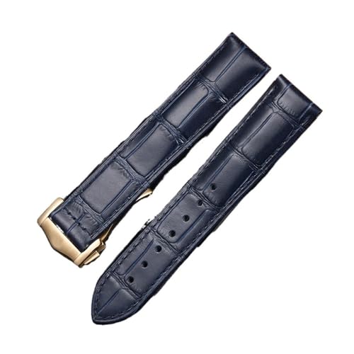 LMPVPDGADZ 18 mm, 19 mm, 20 mm, 21 mm, 22 mm, echtes Leder-Uhrenarmband, passend for OMEGA, passend for DE VILLE, passend for SEAMASTER, passend for SPEEDMASTER-Serie, mit Logo, Uhrenarmband-Zubehör(B von LMPVPDGADZ
