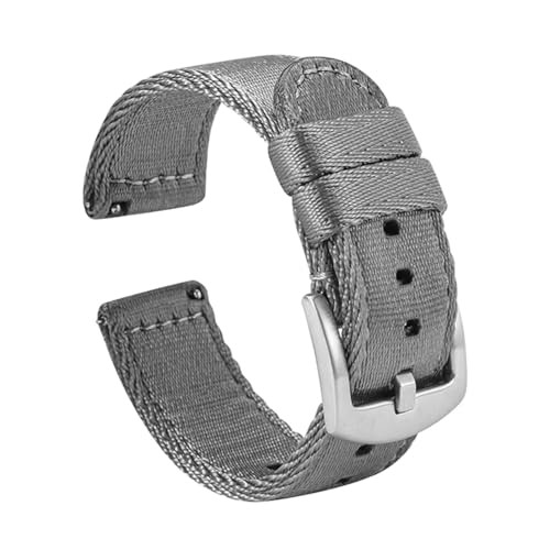 LMPVPDGADZ 18mm 20mm 22mm Nylon Uhrenarmband Herren Sport Ersatzband Armband Passend for Samsung S3 Passend for Huawei Watch Passend for GT 2 Pro 46mm Passend for Amazfit GTR 47mm(Grey 1,20mm) von LMPVPDGADZ