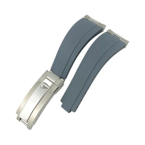 LMPVPDGADZ 19 mm, 20 mm, 21 mm, Metallglied, gebogenes Ende, Gummi-Armband, passend for Rolex Submariner, passend for DAYTONA Yacht-Master, passend for GMT-Armband, Silikonarmbänder(Grey,21MM_SILVER) LMPVPDGADZ 19 mm, 20 mm, 21 mm, Metallglied, gebogenes Ende, Gummi-Armband, passend for Rolex Submariner, passend for DAYTONA Yacht-Master, passend for GMT-Armband, Silikonarmbänder(Grey,21MM_SILVER) von LMPVPDGADZ
