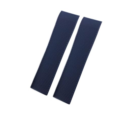 LMPVPDGADZ 19mm 20mm 21mm Gummiarmband passend for Longines Master Conquest HydroConquest L3 Schwarz Grau Blau Silikon Uhrenarmband(Blue Without Buckle,21mm) von LMPVPDGADZ
