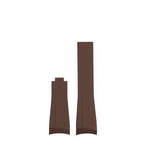 LMPVPDGADZ 20 mm 21 gebogenes Arc-Männerarmband, passend for Rolex Ghost Submariner, Gummi, passend for GMT-Uhrenarmband, Edelstahl-Faltschließe, Silikon-Armband(Antique Black,Width 20mm) von LMPVPDGADZ