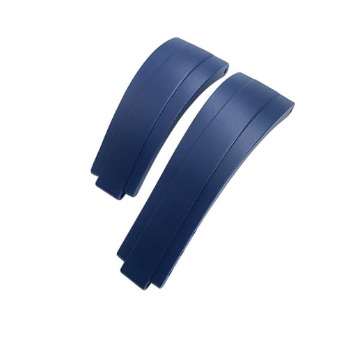 LMPVPDGADZ 20 mm 21 mm Gummi-Armband mit kurzer Schnalle, passend for Rolex, passend for Daytona Submariner Role OYSTERFLEX Yacht Master, kleines Handgelenk-Silikonarmband(Blue,21mm) von LMPVPDGADZ
