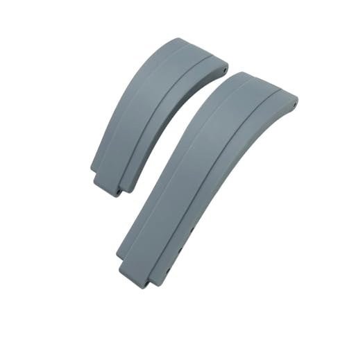 LMPVPDGADZ 20 mm 21 mm Gummi-Armband mit kurzer Schnalle, passend for Rolex, passend for Daytona Submariner Role OYSTERFLEX Yacht Master, kleines Handgelenk-Silikonarmband(Gray,21mm) von LMPVPDGADZ