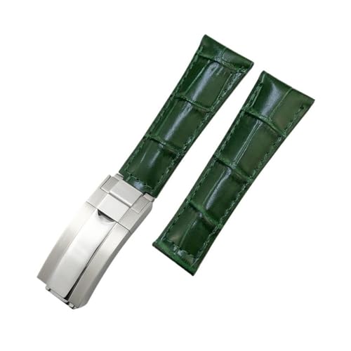 LMPVPDGADZ 20 mm Metallglied, gebogenes Ende, Krokodilleder-Armband, passend for Rolex Submariner, passend for GMT, passend for DAYTONA Yacht-Master, schwarz-grünes Armband(Green Buckle,20MM_NO BUCKLE LMPVPDGADZ 20 mm Metallglied, gebogenes Ende, Krokodilleder-Armband, passend for Rolex Submariner, passend for GMT, passend for DAYTONA Yacht-Master, schwarz-grünes Armband(Green Buckle,20MM_NO BUCKLE von LMPVPDGADZ