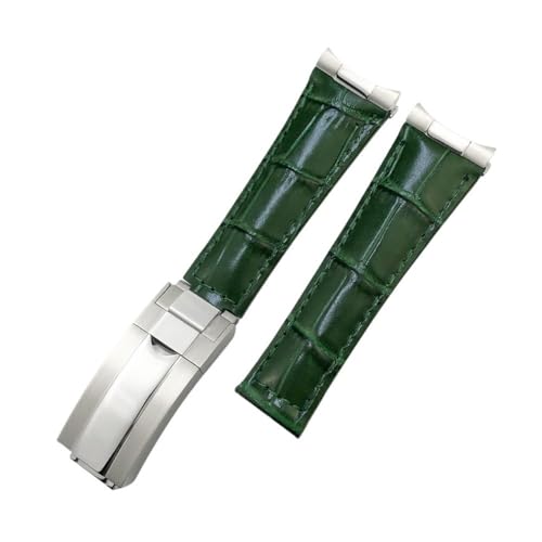 LMPVPDGADZ 20 mm Metallglied, gebogenes Ende, Krokodilleder-Armband, passend for Rolex Submariner, passend for GMT, passend for DAYTONA Yacht-Master, schwarz-grünes Armband(Green Link Buckle,20MM_NO B LMPVPDGADZ 20 mm Metallglied, gebogenes Ende, Krokodilleder-Armband, passend for Rolex Submariner, passend for GMT, passend for DAYTONA Yacht-Master, schwarz-grünes Armband(Green Link Buckle,20MM_NO B von LMPVPDGADZ