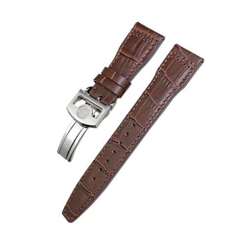LMPVPDGADZ 20mm 21mm 22mm Lederarmband passend for IWC Big Pilot's Watch Pilot Spitfire passend for Princekin Mark Uhrenarmband(Brown brown Round,22mm) von LMPVPDGADZ