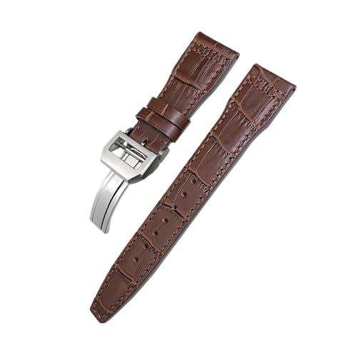 LMPVPDGADZ 20mm 21mm 22mm Lederarmband passend for IWC Big Pilot's Watch Pilot Spitfire passend for Princekin Mark Uhrenarmband(Brown brown Square,22mm) von LMPVPDGADZ