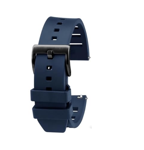 LMPVPDGADZ 20mm 22mm Gummi-Fluor-Uhrenarmband passend for Huawei passend for Mido passend for Steuermann Navigator passend for Seiko Canned Series Gummiarmband(Blue bk,22mm) von LMPVPDGADZ