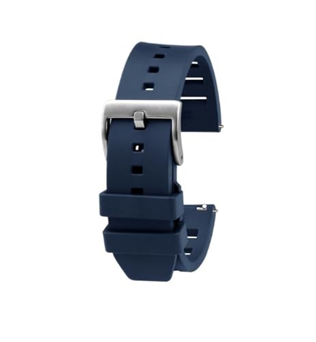 LMPVPDGADZ 20mm 22mm Gummi-Fluor-Uhrenarmband passend for Huawei passend for Mido passend for Steuermann Navigator passend for Seiko Canned Series Gummiarmband(Blue sk,20mm) von LMPVPDGADZ