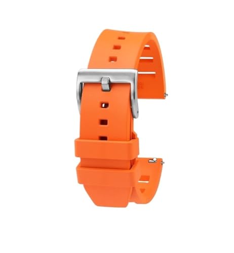 LMPVPDGADZ 20mm 22mm Gummi-Fluor-Uhrenarmband passend for Huawei passend for Mido passend for Steuermann Navigator passend for Seiko Canned Series Gummiarmband(Orange sk,20mm) von LMPVPDGADZ