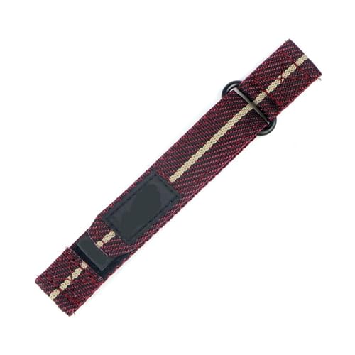 LMPVPDGADZ 20mm 22mm Nylon Uhrenarmband Fit for Omega X S-watch Joint Moon Swatch Strap Schnellverschluss Sport Armband Armband for Männer Frauen(Red khaki,22mm) von LMPVPDGADZ