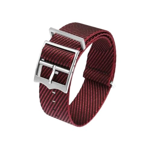LMPVPDGADZ 20mm 22mm Premium Nylonarmband Ersatzarmband Verstellbares Nylon-Uhrenarmband Single Pass Style Fit for Omega/Fit for Rolex Nylonowe Paski(Black Green,20mm) von LMPVPDGADZ