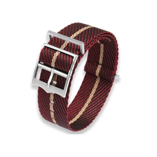 LMPVPDGADZ 20mm 22mm Premium Nylonarmband Ersatzarmband Verstellbares Nylon-Uhrenarmband Single Pass Style Fit for Omega/Fit for Rolex Nylonowe Paski(Blue Pink,22mm) von LMPVPDGADZ