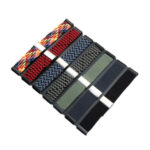 LMPVPDGADZ 22 mm 20 mm Nylon-Schlaufenarmband passend for Huawei Watch 3/4/GT GT2 GT3 Pro 46 mm 42 mm elastisches geflochtenes Armband passend for Samsung Galaxy Uhrenarmband(Olive green,22mm) von LMPVPDGADZ