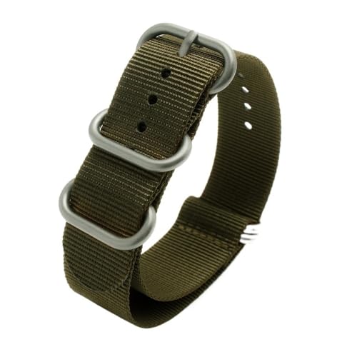 LMPVPDGADZ 22 mm 24 mm 26 mm Nylon-Sportarmband, modisches Armband-Zubehör, grünes Militär/blaues Uhrengürtel-Zubehör(Army green sk,21mm) von LMPVPDGADZ