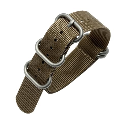 LMPVPDGADZ 22 mm 24 mm 26 mm Nylon-Sportarmband, modisches Armband-Zubehör, grünes Militär/blaues Uhrengürtel-Zubehör(Khaki sk,23mm) von LMPVPDGADZ