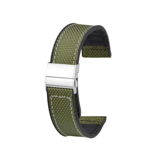 LMPVPDGADZ 22 mm Nylon-Silikon-Unterseite, passend for Huawei GT4 Uhrenarmband, GT3 Uhrenarmband, GT2 Watchgt3 Honor 4Pro Smart Uhrenarmband(Army green,22mm) von LMPVPDGADZ